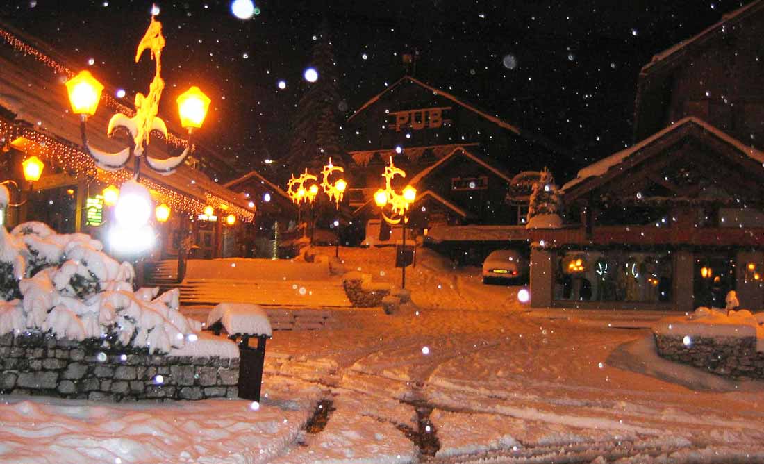 meribel post office at night