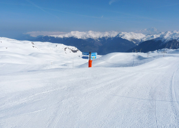 Groomed piste Courchevel 1650