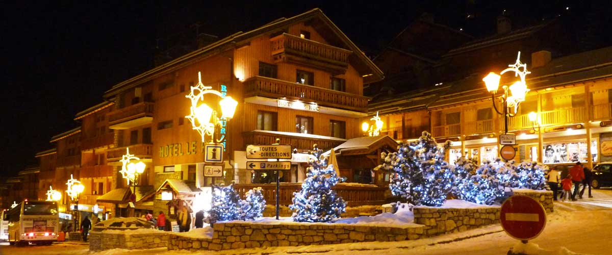 Meribel Town Centre At Night