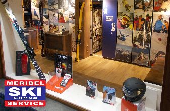 Meribel snowboard shop inside