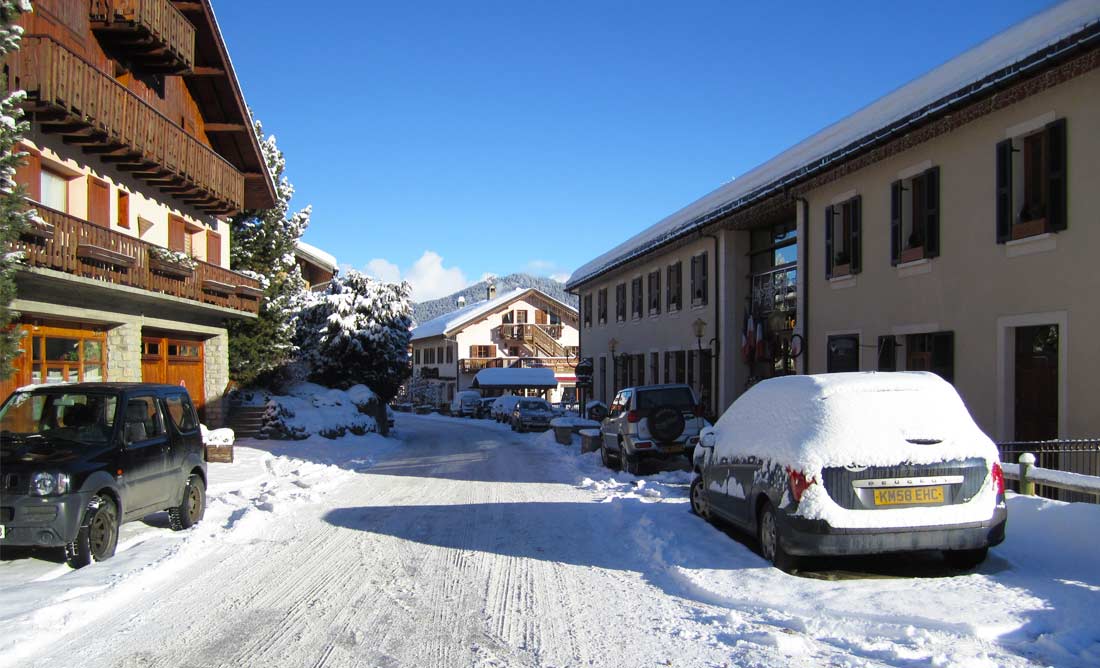 Meribel Les Allues Village In Snow