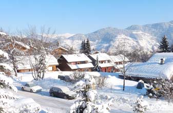 Les Allues in snow